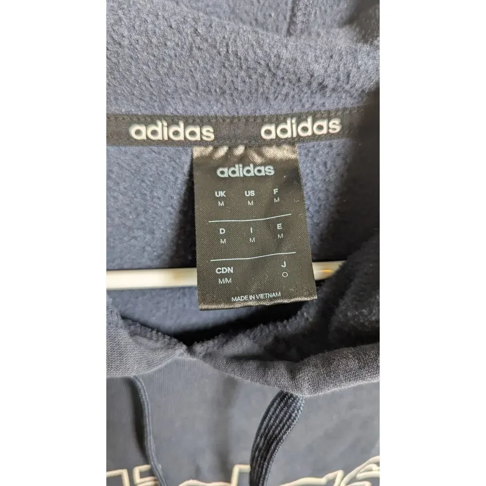 Men's Adidas Hoodie Size M Retro Style Striped Sleeves
